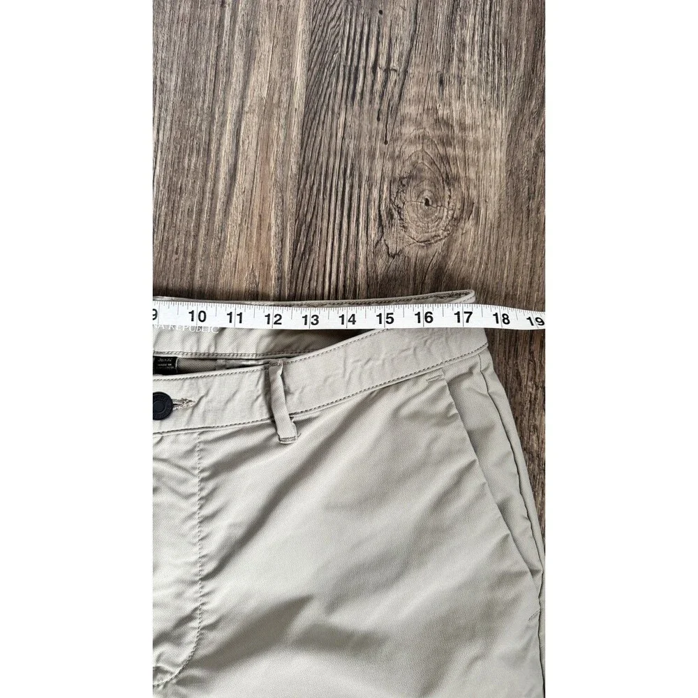 Banana Republic Mens Tan Performance Tech Trousers Pants 36x32 Slim Straight